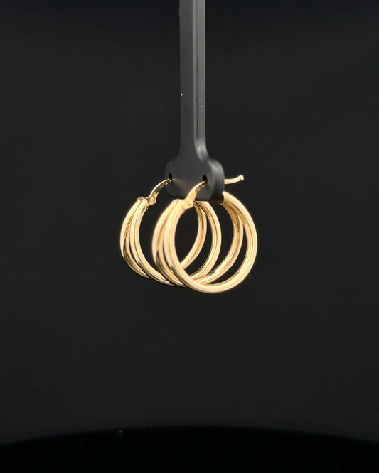 Argollas doble línea fancy