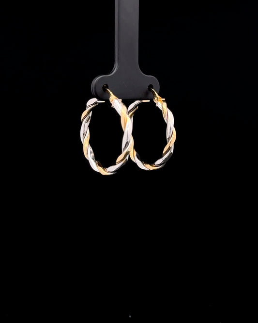 Argollas entorchadas 2 tonos