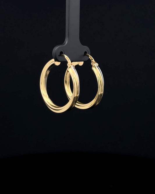 Argollas soft entorche dos tonos