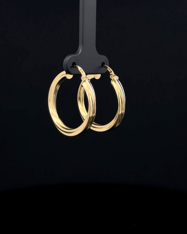 Argollas soft entorche dos tonos