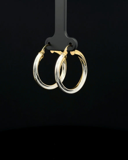 Argollas soft entorche dos tonos