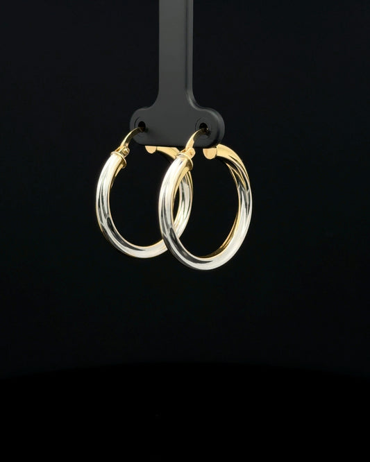 Argollas soft entorche dos tonos