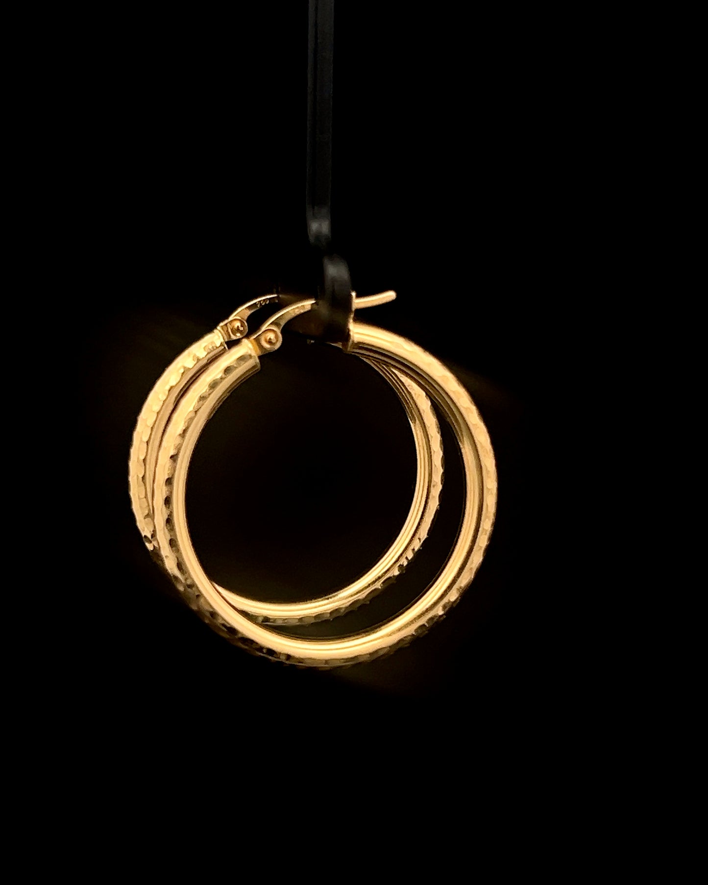 Argollas semi diamantadas