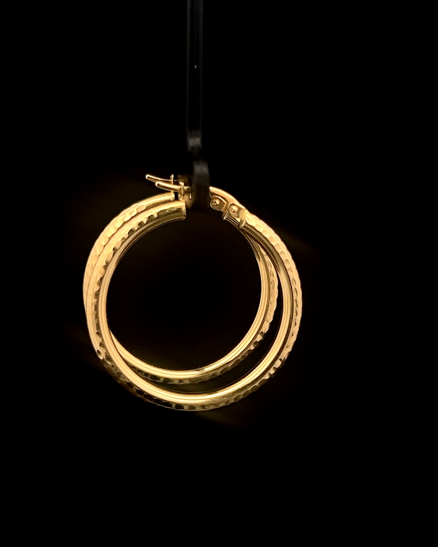 Argollas semi diamantadas