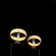 Alianzas de matrimonio dos tonos rayadas
