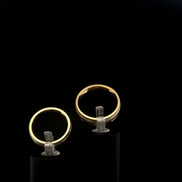 Alianzas de matrimonio dos tonos rayadas