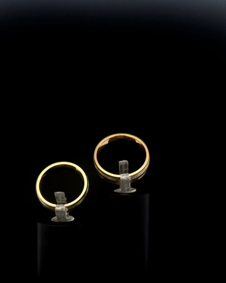 Alianzas de matrimonio dos tonos rayadas