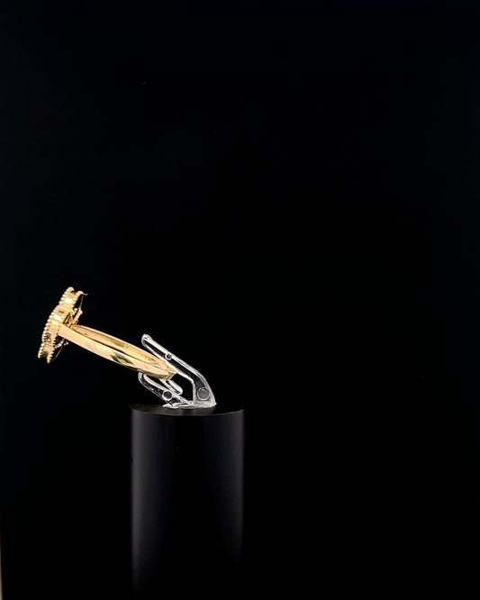 Anillo clover negro 8