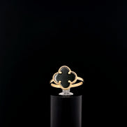 Anillo clover negro 8