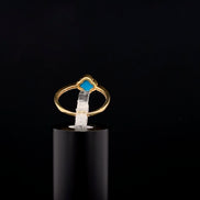 Anillo clover azul 7
