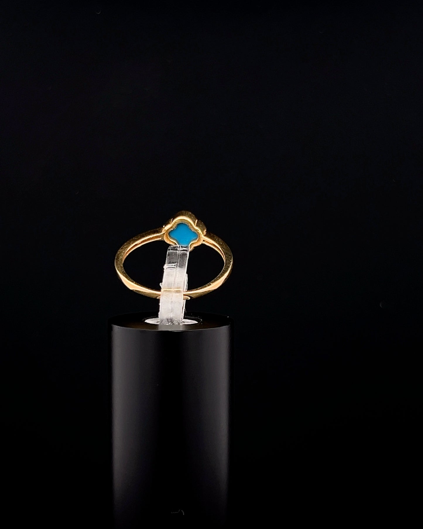 Anillo clover azul 7