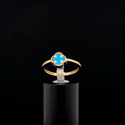 Anillo clover azul 7