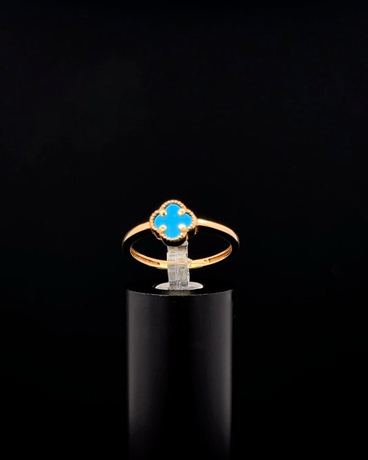 Anillo clover azul 7