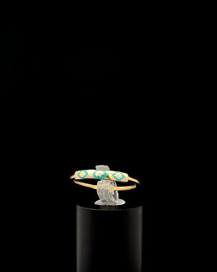 Anillo stackable turquesa 5.5