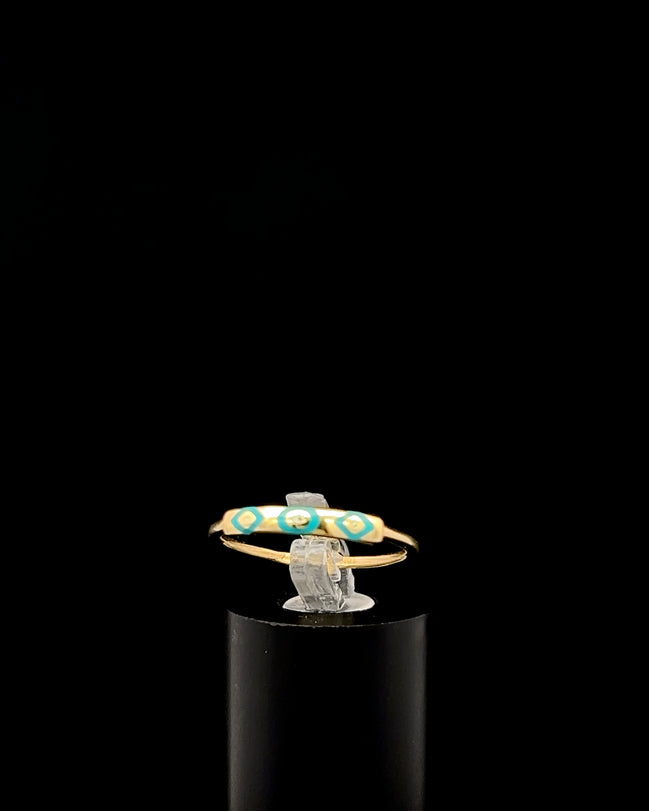 Anillo stackable turquesa 5.5