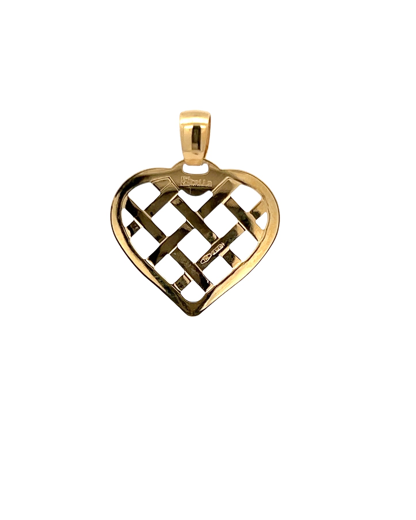 Dije corazón trenzado