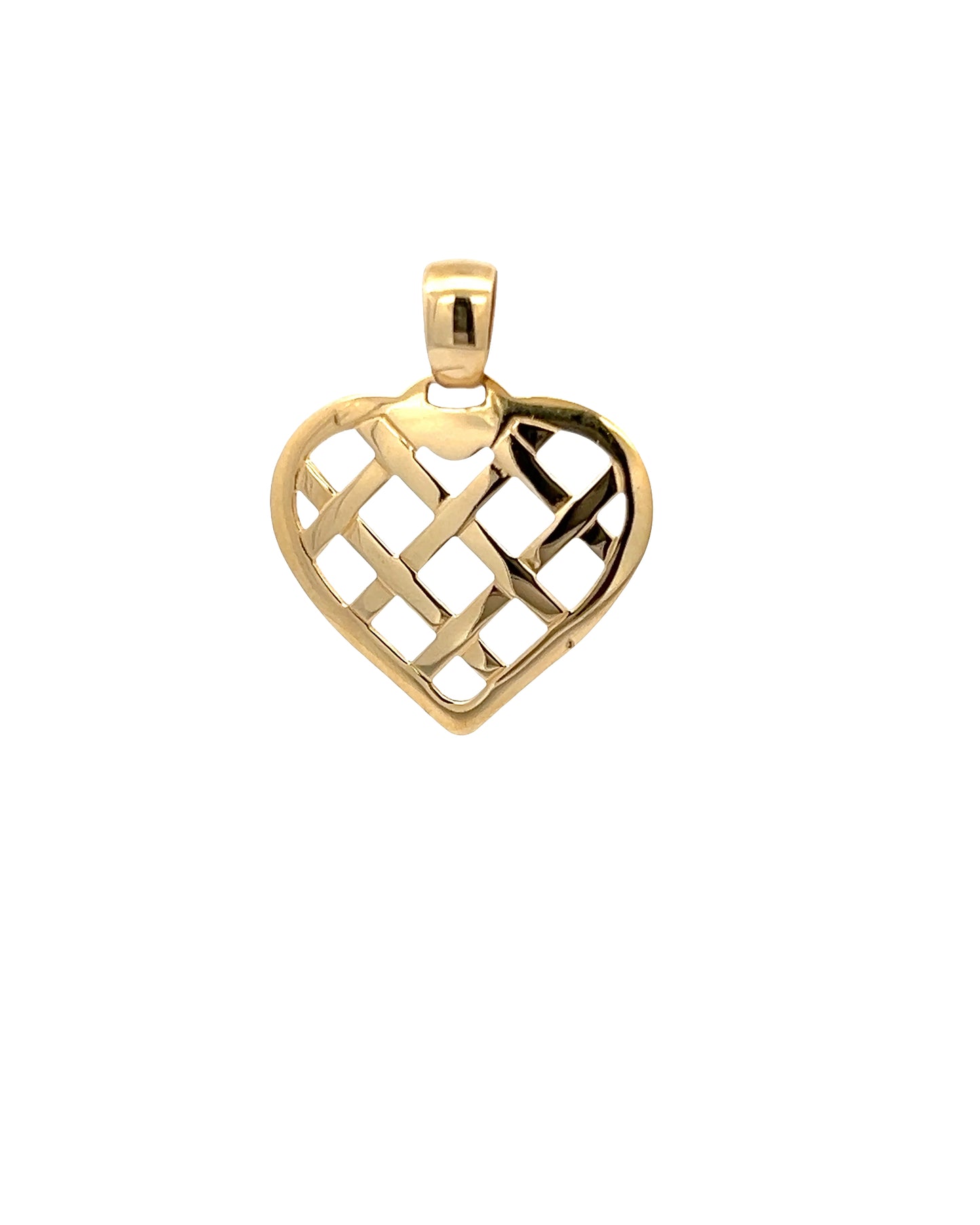 Dije corazón trenzado