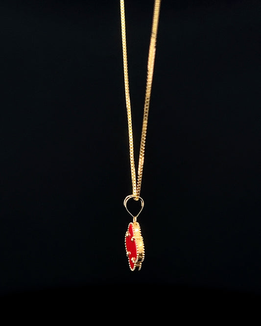 Cadena veneciana clover rojo 45cm