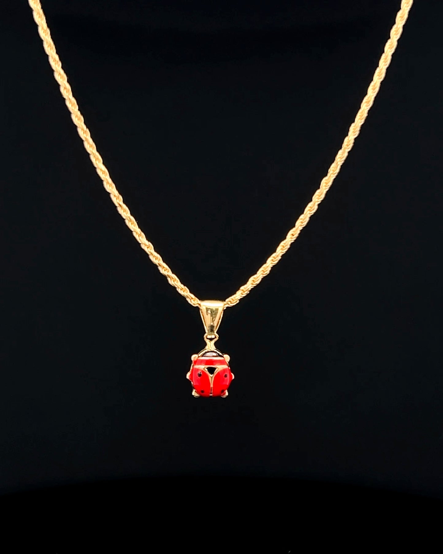 Cadena cordón mariquita 40cm