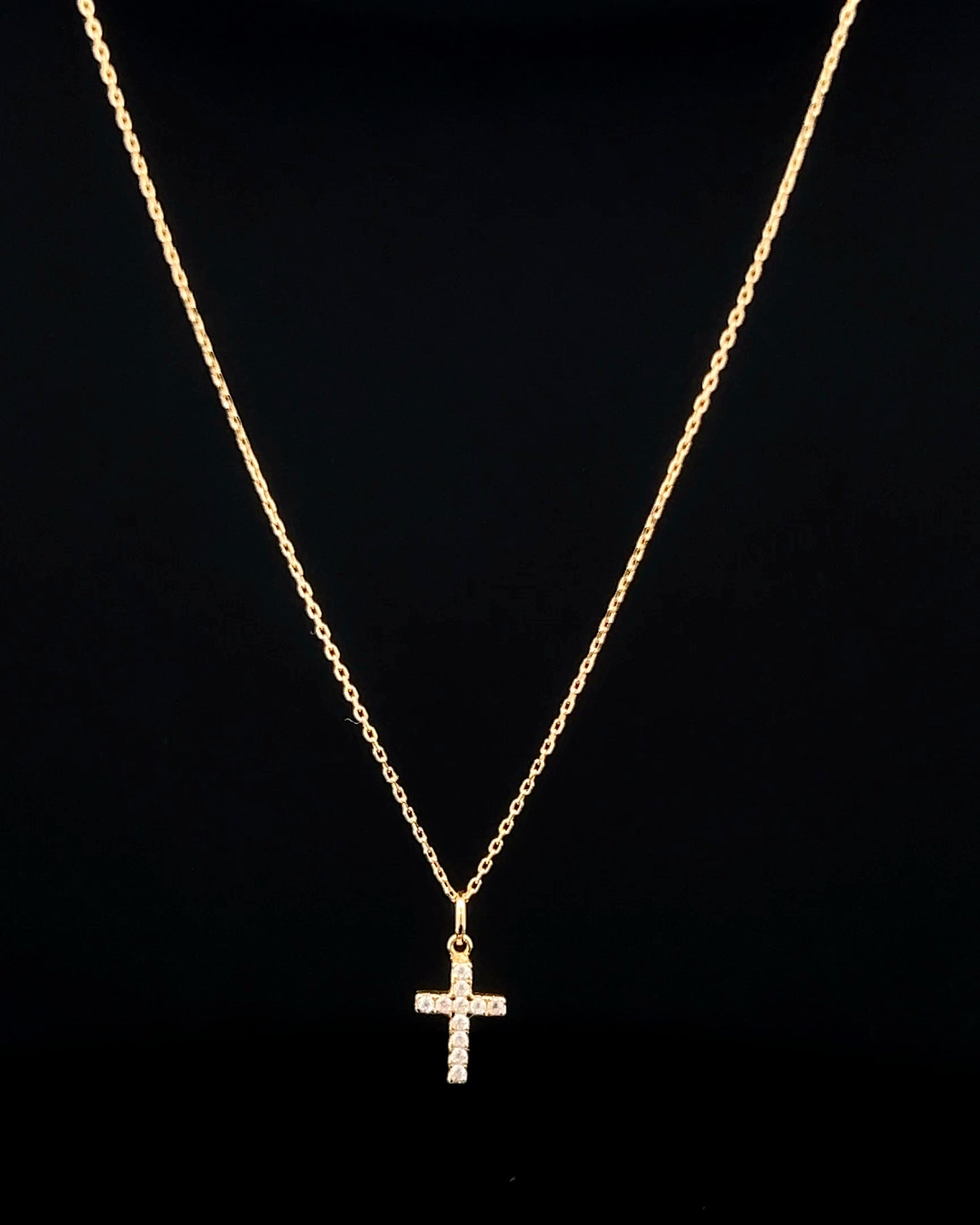 Cadena de bebé cruz brillante 30cm