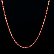 Cadena mostacilla roja 45cm