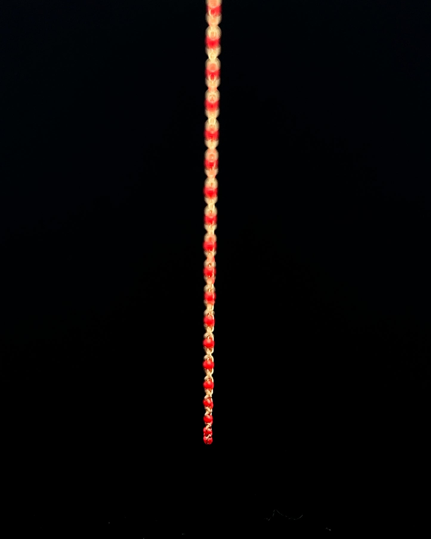 Cadena mostacilla roja 45cm