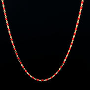 Cadena mostacilla roja 45cm