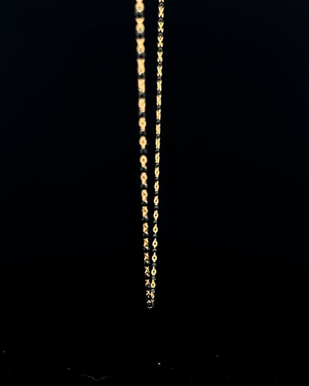 Cadena mostacilla negra 45cm