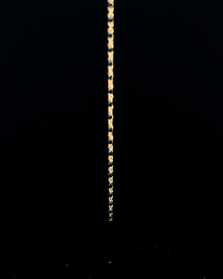 Cadena mostacilla negra 45cm