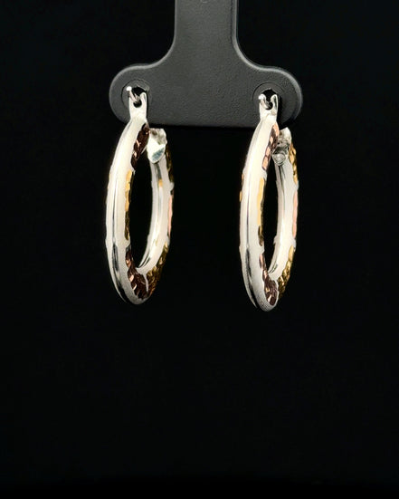 Argollas fancy 3 tonos