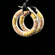 Argollas fancy 3 tonos
