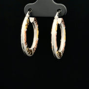 Argollas fancy 3 tonos