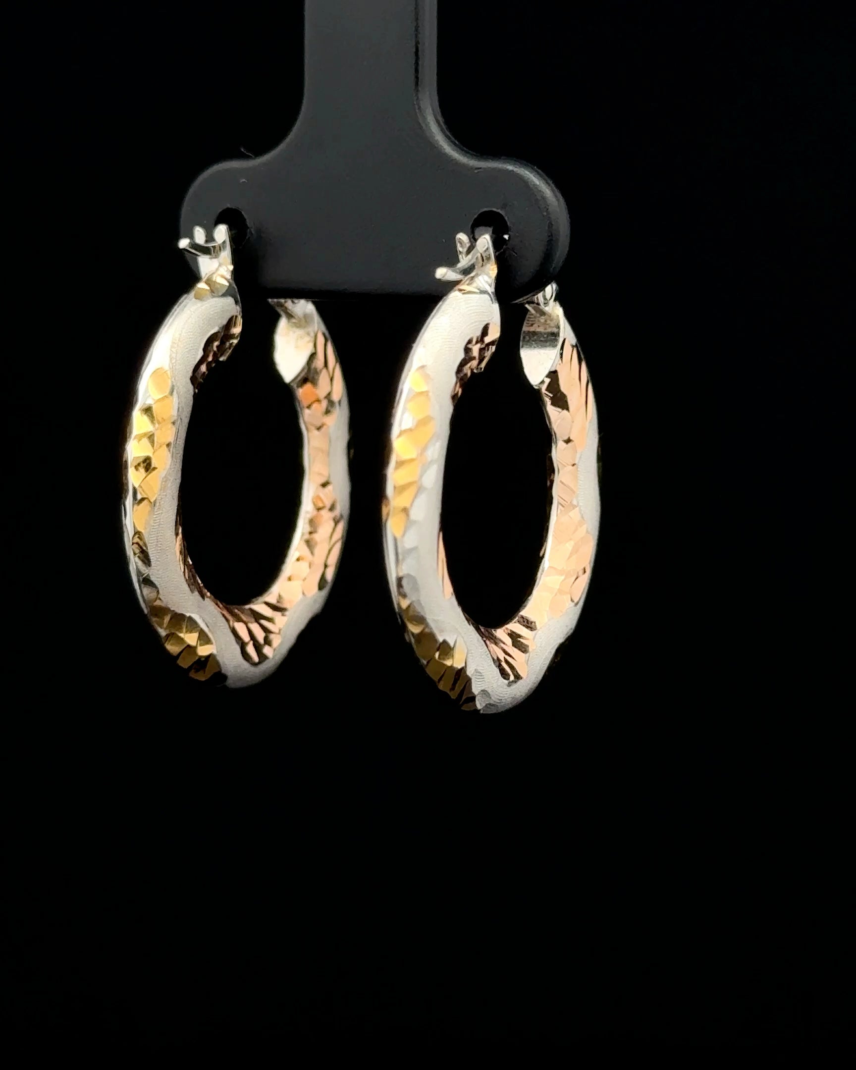 Argollas fancy 3 tonos