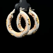 Argollas fancy 3 tonos