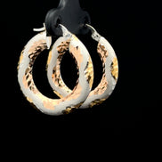 Argollas fancy 3 tonos