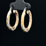 Argollas fancy 3 tonos