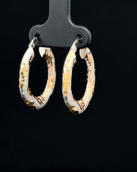 Argollas fancy 3 tonos