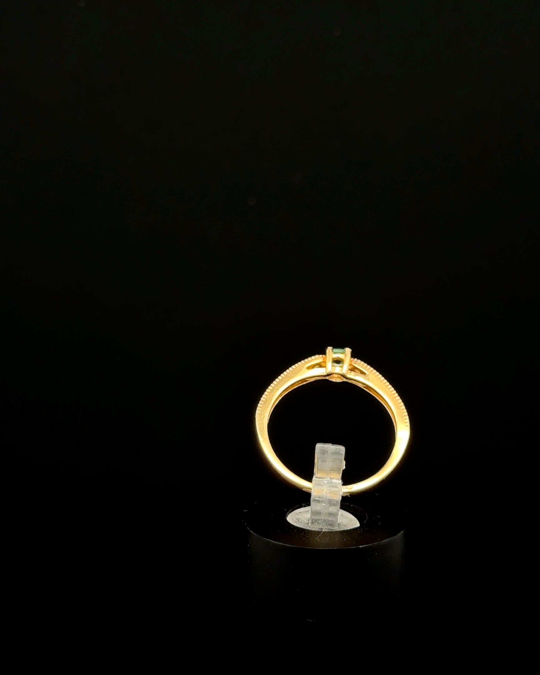 Anillo solitario verde 5