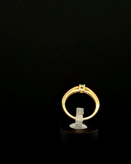 Anillo solitario verde 5