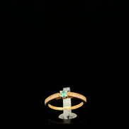 Anillo solitario verde 5