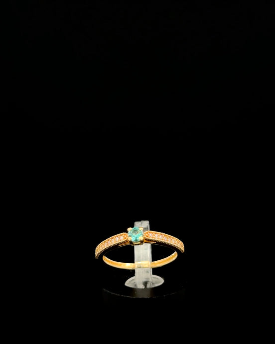 Anillo solitario verde 5