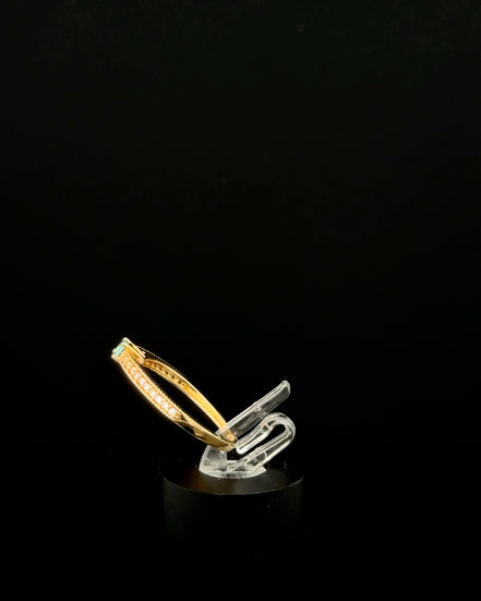 Anillo solitario verde 5