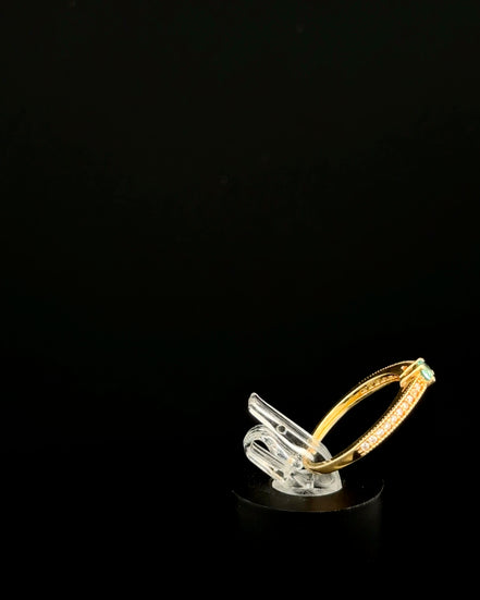 Anillo solitario verde 5