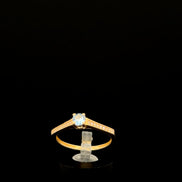 Anillo solitario azul 7 1/2