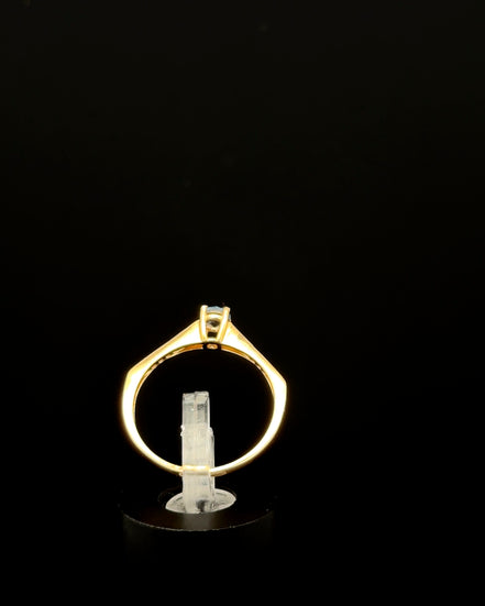 Anillo solitario azul 7 1/2