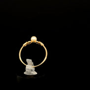 Anillo solitario perla 6 1/2