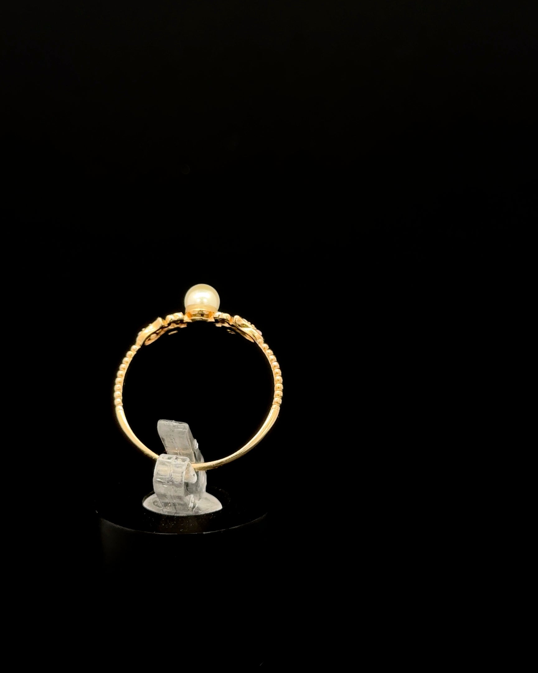 Anillo solitario perla 6 1/2