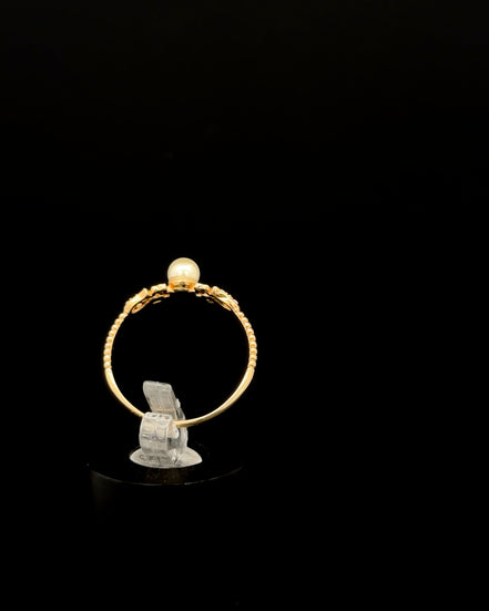 Anillo solitario perla 6 1/2