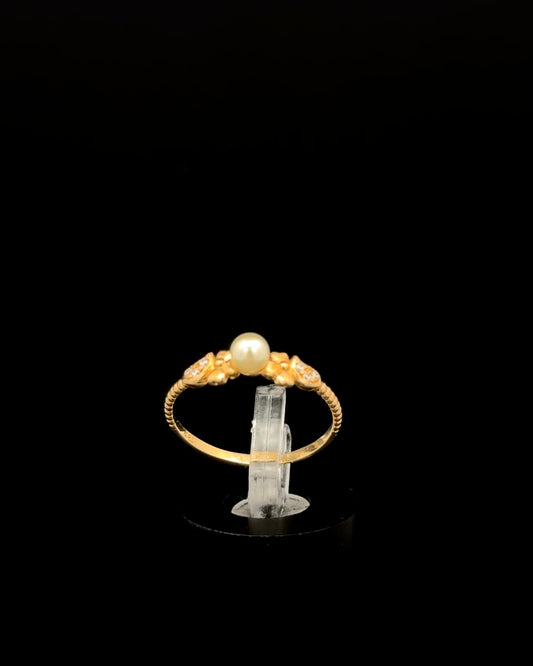 Anillo solitario perla 6 1/2