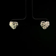 Zarcillos Corazón Nugget Plata 925